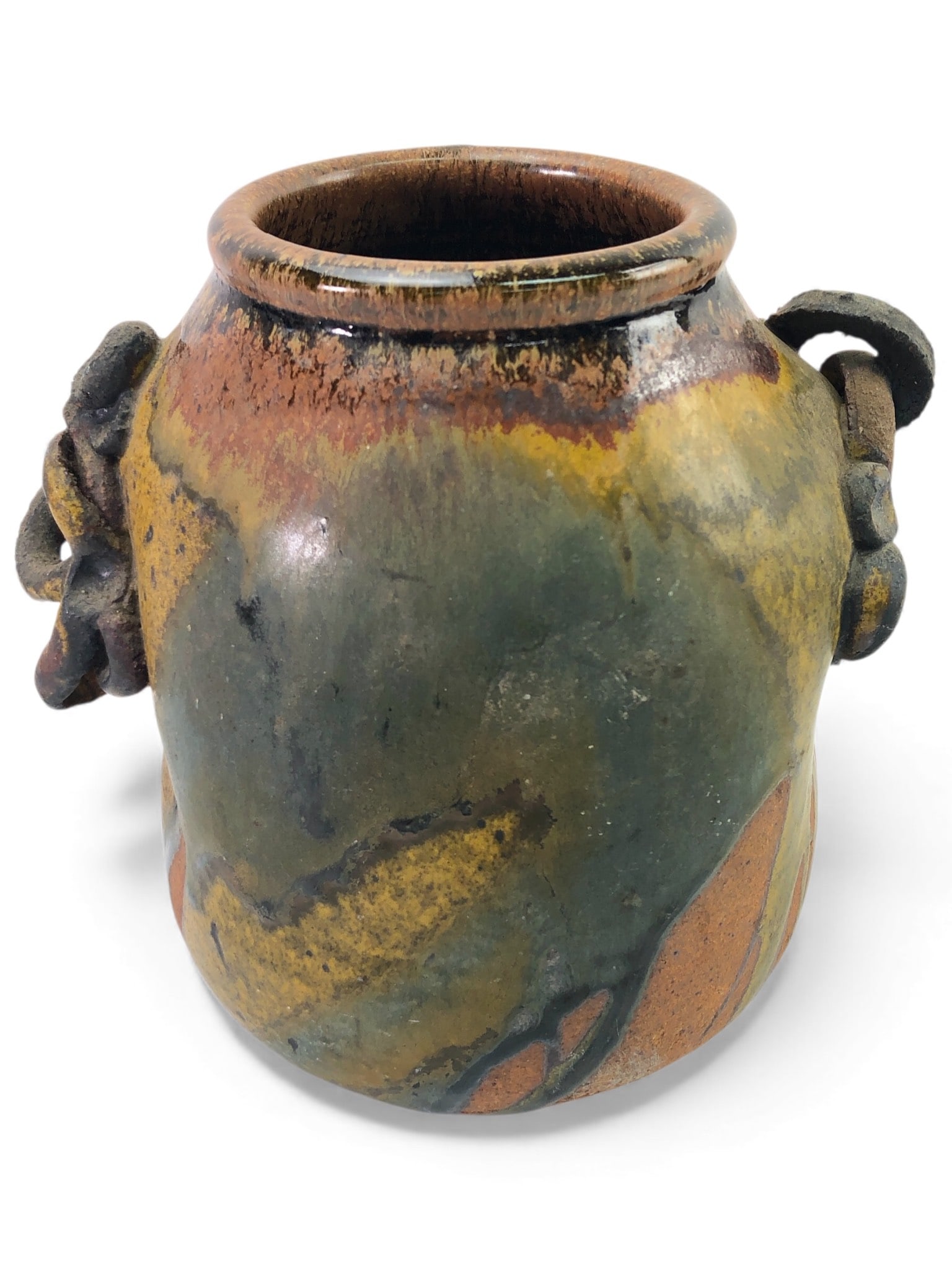 Studio Pottery Jar By Gerard With Flow Glaze (1 of 9)