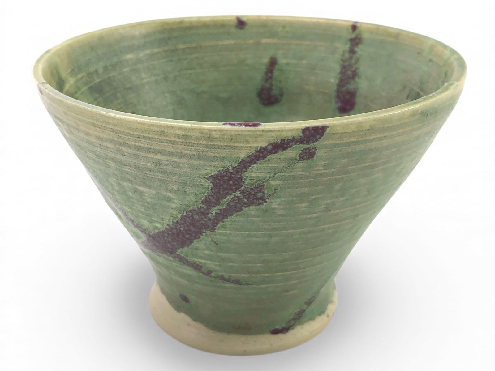 Handmade Signed Pottery Bowl With Glaze (1 of 7)