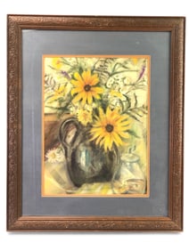 Libby Elliott Floral Still Life Pastel Art