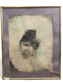 Inuit Boy By Harry Blomme Oil Pastel