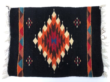 Hand-Woven Wool Flatweave Kilim Mat