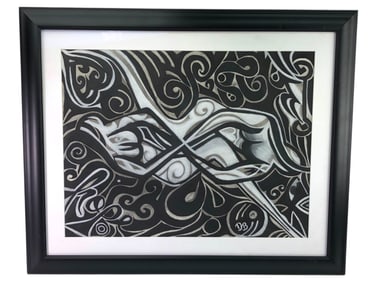 DB 2009 Abstract Oil Pastel Artwork