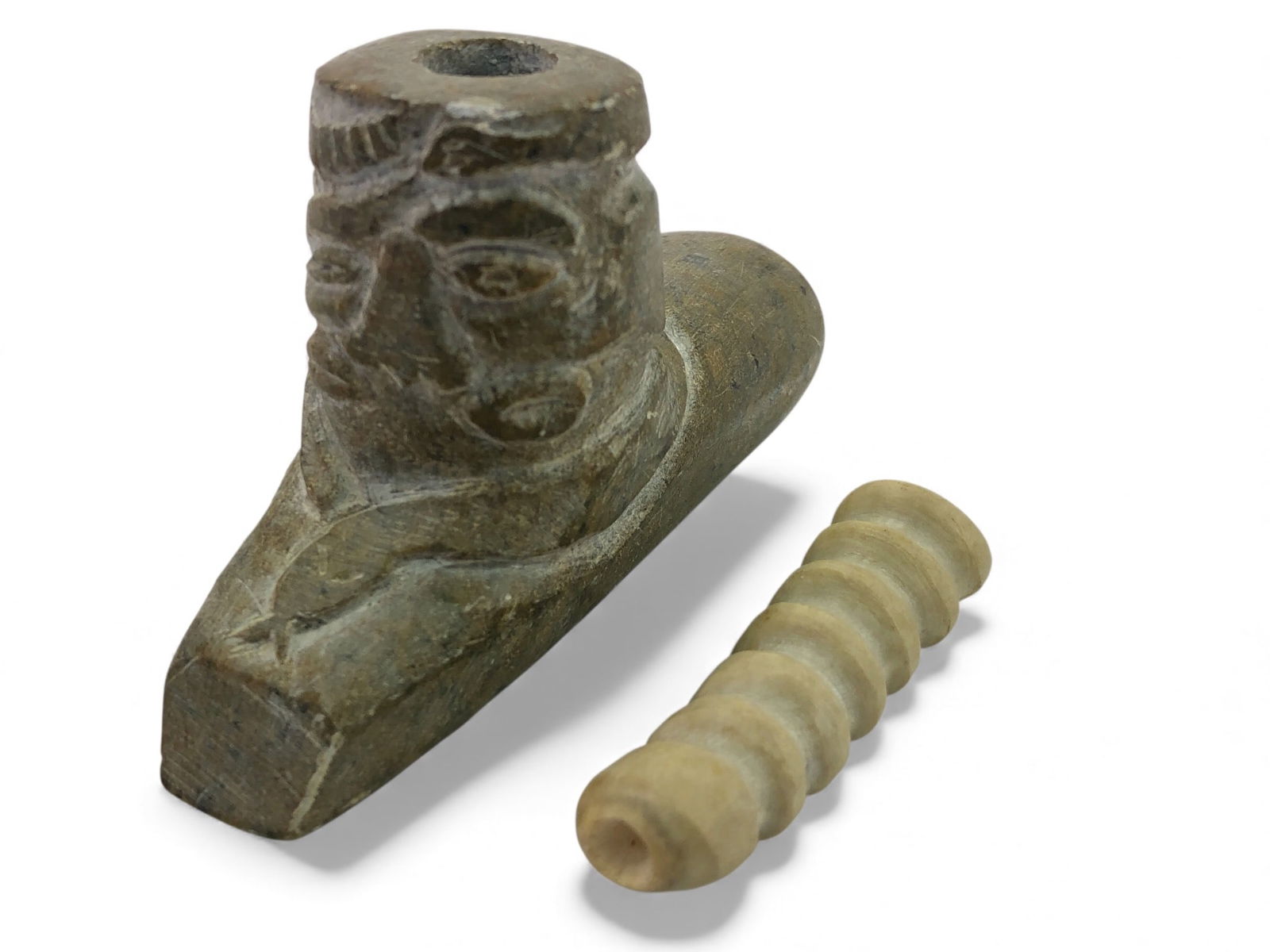 2 Effigy Pipes With Carved Designs (1 of 9)