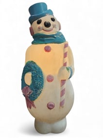 Vtg Empire Snowman Light Up Blow Mold