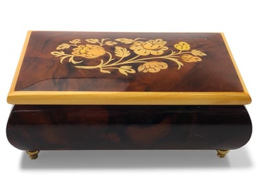 Vintage Italian Sorrento-Style Music Box With Reuge