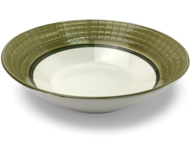 Vtg Eternal Stone Georgette Green Serving Bowl