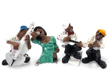 Jazz Band Quartet Figurines 5 Inches Tall