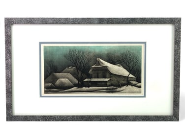 Koichi Sakamoto Pencil Signed Etching In Frame