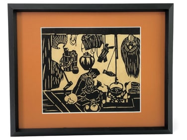 Keisuke Serizawa Japanese Stencil Dyed Print