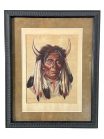 Adam Sherriff Scott Framed Print Of Native Chief
