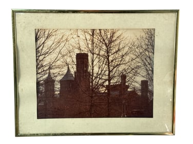 Framed Art Photo Of Building & Trees