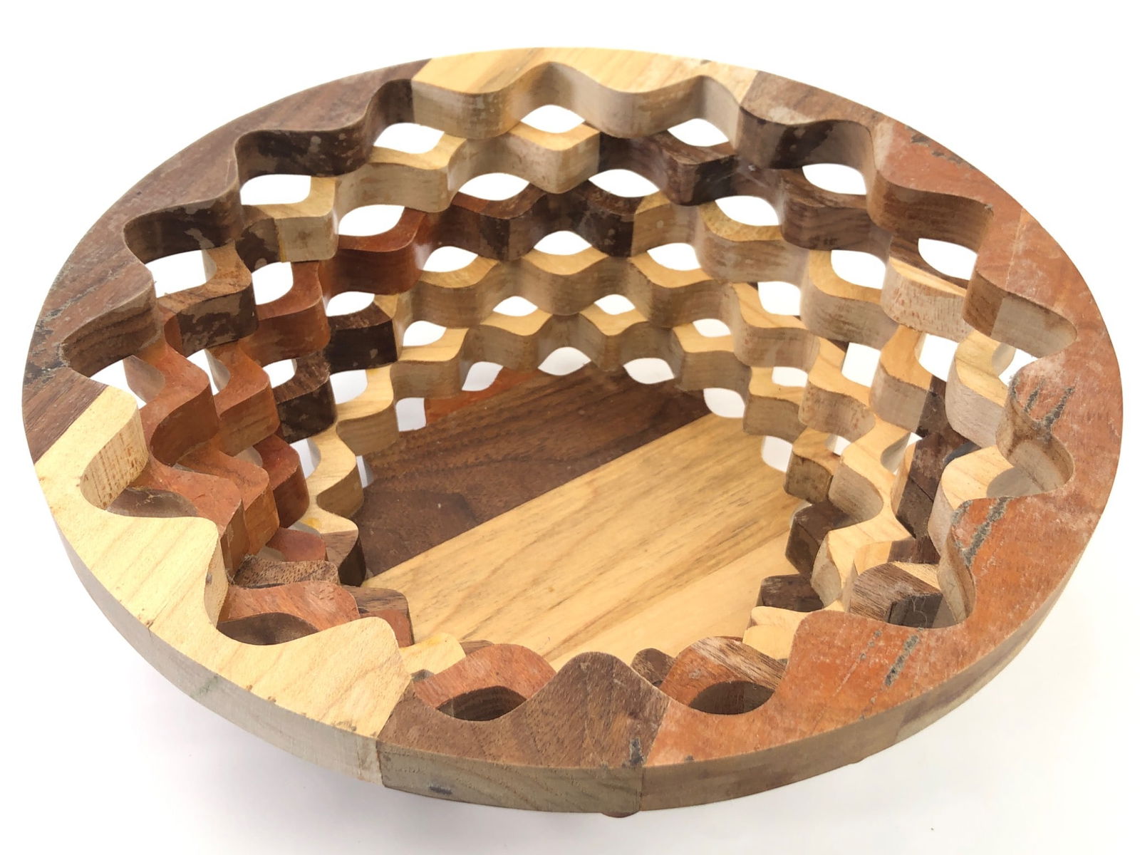 Handcrafted Multi-Tone Wooden Bowl (1 of 7)