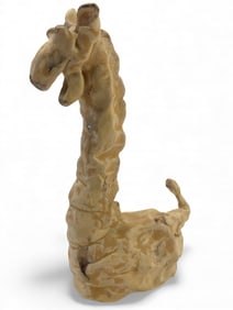 Handmade Giraffe Pottery Statue 8 Inches Tall