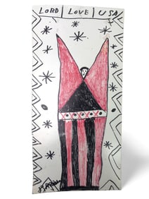 Religious Folk Outsider Art On Metal