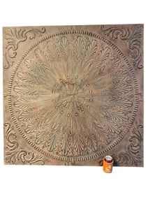 Large Embossed Metal Wall Hanging