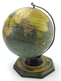 Vintage 1940s Replogle Tin Table Globe