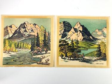 LaVergne Lounsbury Aquatint Etchings Set