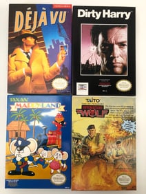 4 NES Games Dirty Harry, Operation Wolf, Deja Vu & Mappy Land