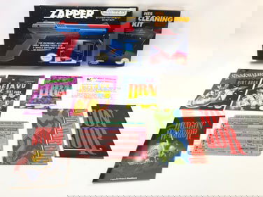 NES Zapper, Cleaning Kit & Game Booklets