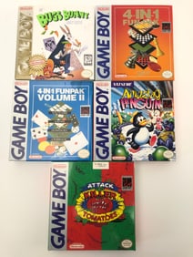 5 Nintendo Gameboy Games W/ Boxes & Manuals