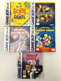 5 Game Boy Color Games W/Boxes & Inserts