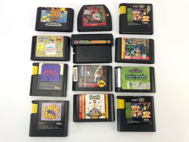 12 Sega Genesis Game Cartridges