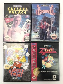 Sega Genesis Caesars Palace, Growl, Gadget Twins & Zool