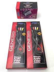 Sega Genesis Cables & AC Adaptor New In Box