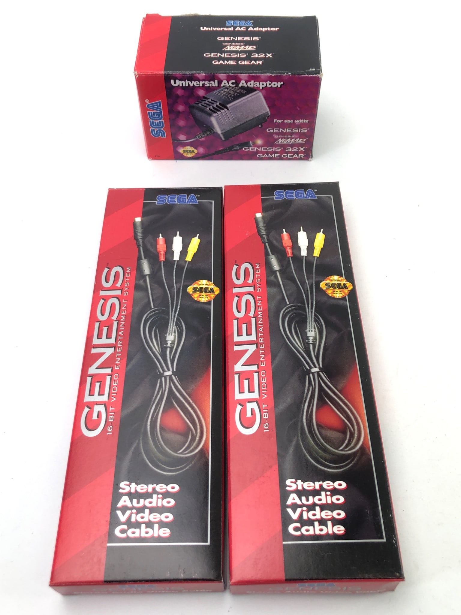Sega Genesis Cables & AC Adaptor New In Box (1 of 9)