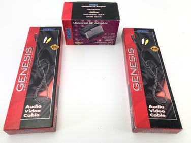 Sega Genesis Audio Video Cables & AC Adaptor