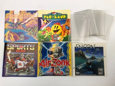 TurboGrafx Game Manuals & Hu Card Sleeves