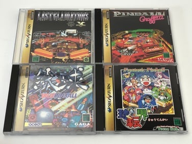 Sega Saturn Pinball Game Lot Of 4