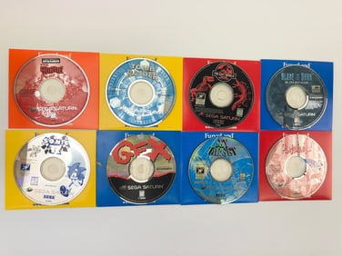 Sega Saturn Game Disc Collection Set Of 8