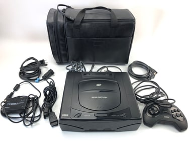 Sega Saturn Console With Accessories & Case
