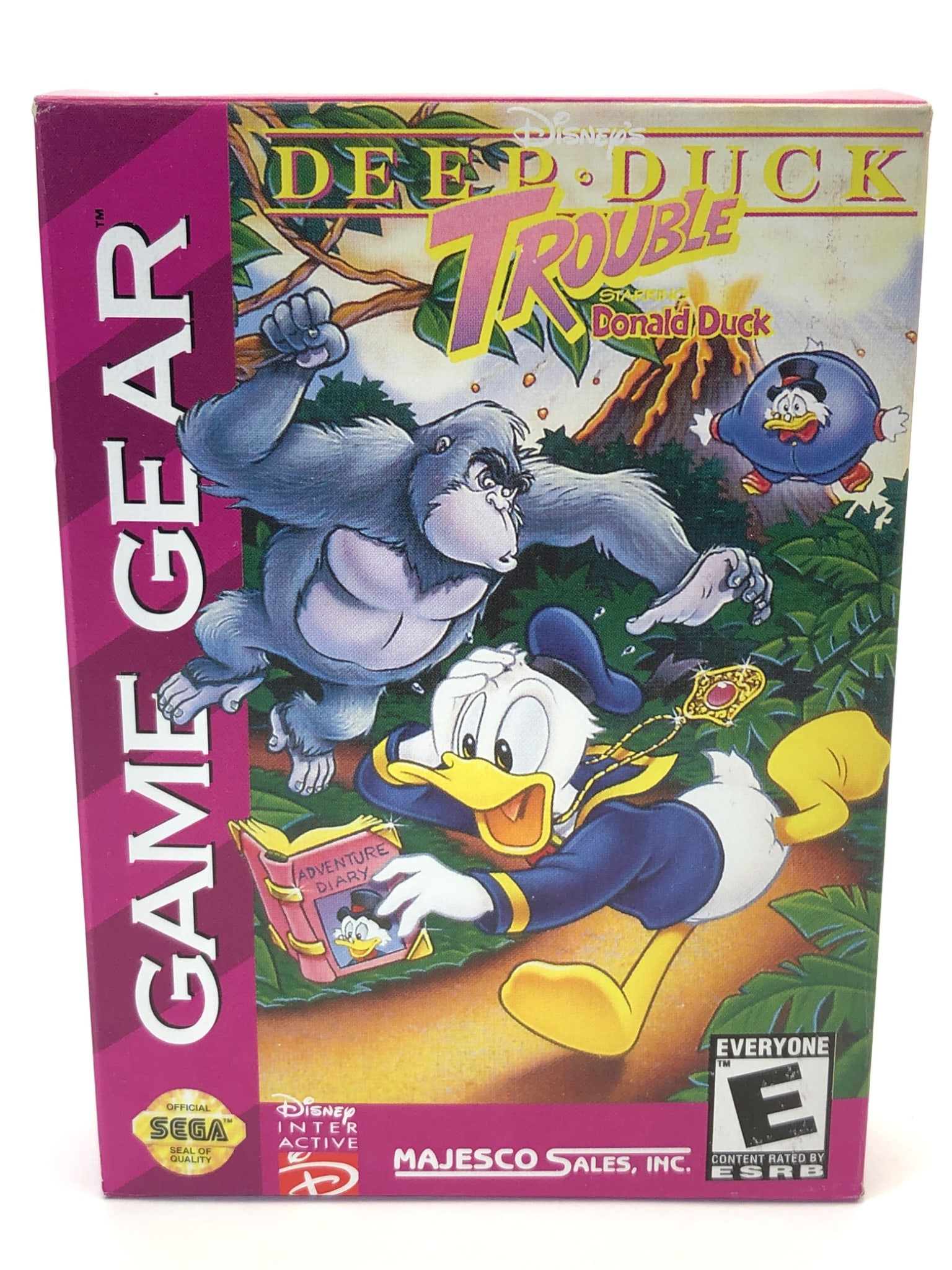 Disney’s Deep Duck Trouble Game Gear Game: Disney's Deep Duck Trouble starring Donald Duck for Sega Game Gear. Includes game cartridge, original box, & instruction manual. Published by Majesco Sales, Inc. Rated E for Everyone. Assembled in Mex