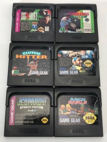 6 Sega Game Gear Sports Game Lot