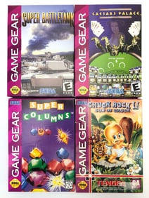 Sega Game Gear 4 Game Lot With Manuals