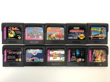 10 Sega Game Gear Cartridges