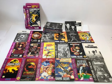 Game Gear Manuals & Empty Flat Game Box