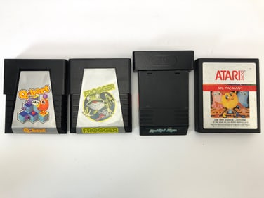 Q*bert, Frogger, Kool-Aid Man & Ms. Pac-Man Atari 2600 Cartridges