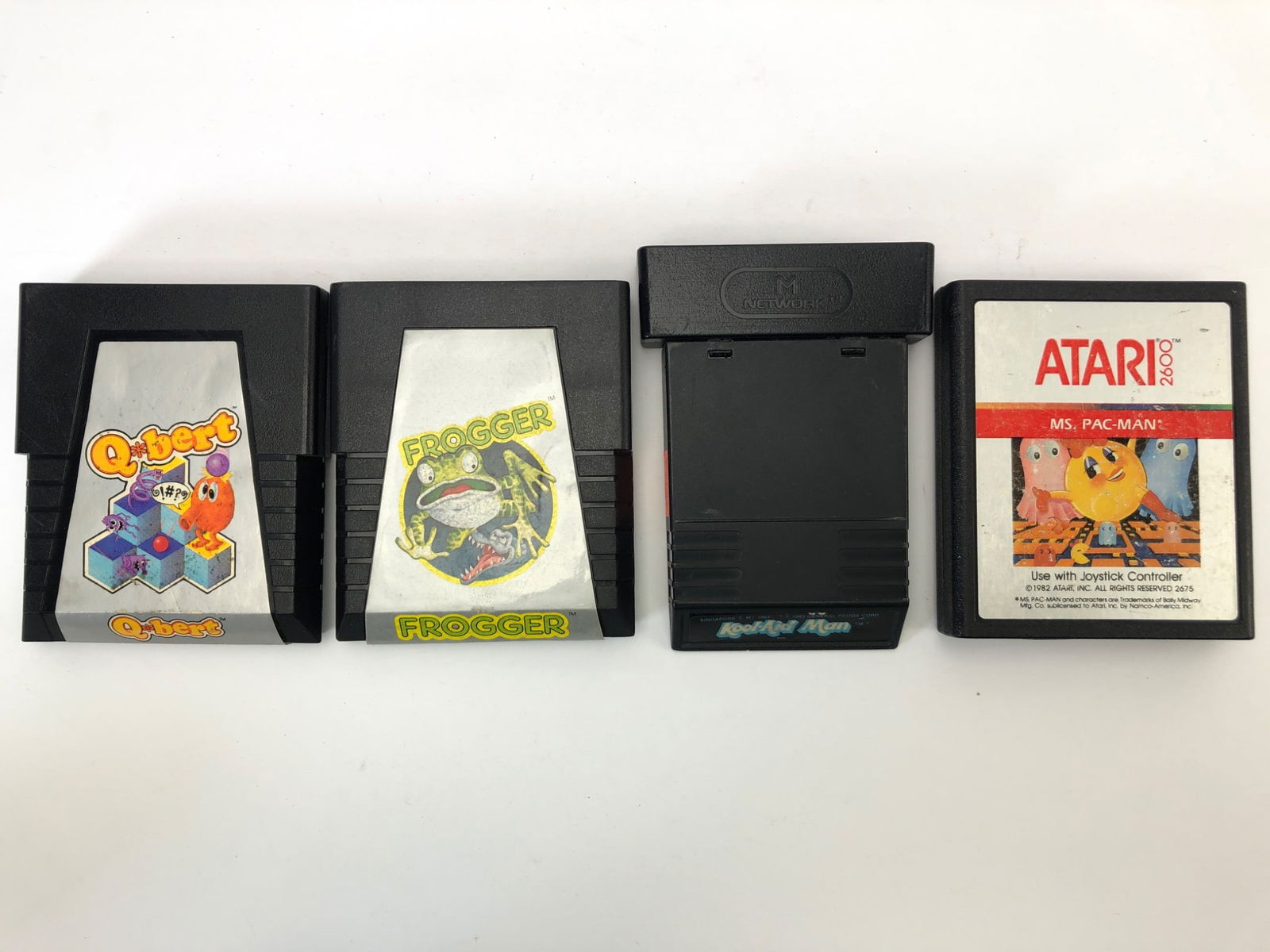 Q*bert, Frogger, Kool-Aid Man & Ms. Pac-Man Atari 2600 Cartridges (1 of 11)