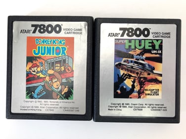Donkey Kong Jr & Super Huey Atari 7800