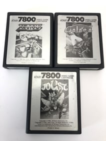 Atari 7800 Joust Xevious & Galaga Cartridges