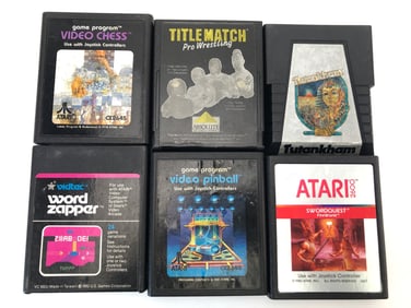 6 Atari 2600 Games Including Atari & Konami
