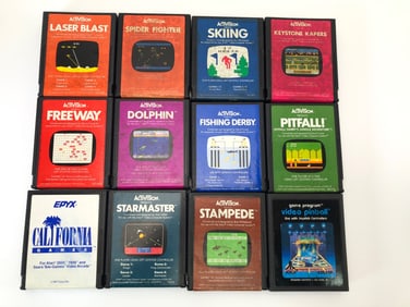 12 Atari 2600 Game Cartridges