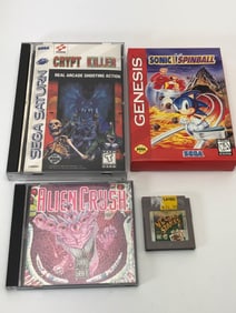 Sonic Spinball, Crypt Killer, Alien Crush CASES & 1 Gameboy Game