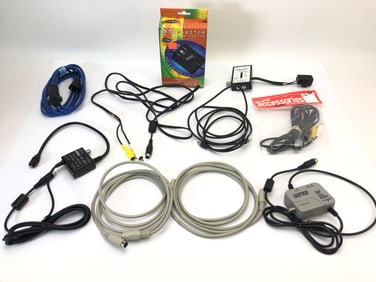 Gaming Cords Lot With Sega & RadioShack Items