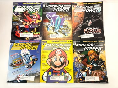 6 Nintendo Power Magazines Featuring Mario & Zelda
