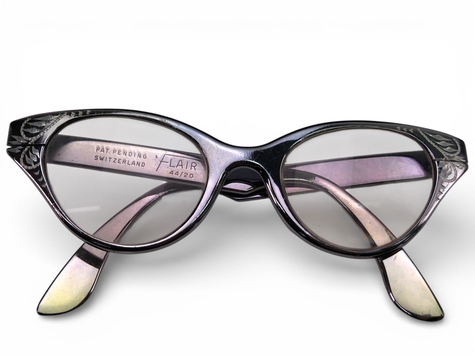 Vtg Aluminum Cat Eye Glasses By Flair (1 of 8)