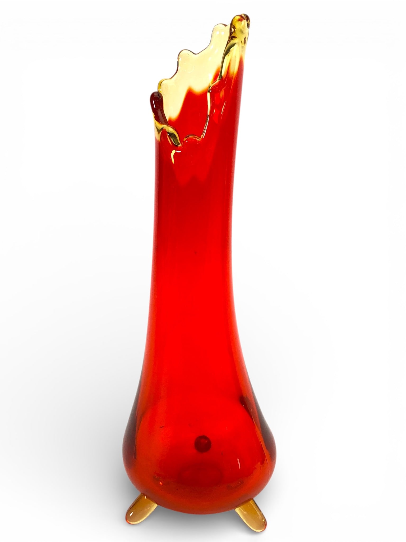 MCM Swung Glass Vase With 3 Feet 11.5 Inches (1 of 7)